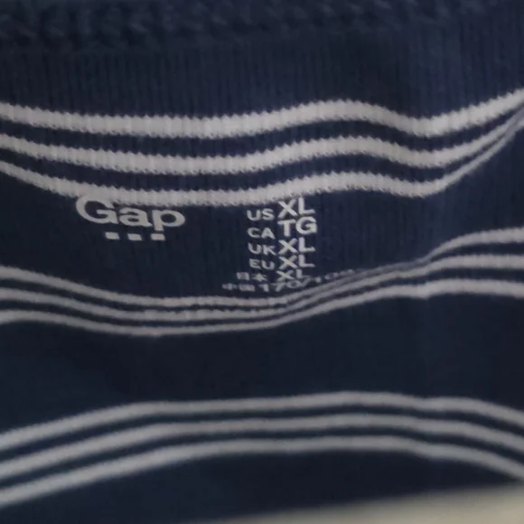 GAP Blue and White Striped Tank Top - Picture 3 of 5